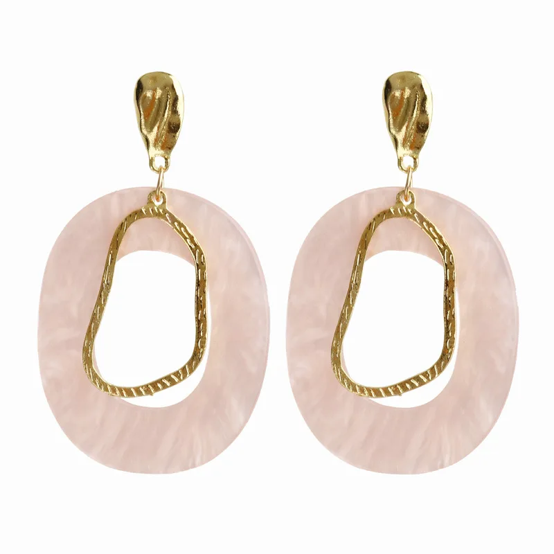 

Fashion Drop Irregular Acrylic Earrings Statement Acetic Acid Resin Earrings for Women Geometric Female Girl Gift Accessories