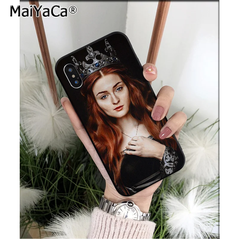 Высококачественный чехол для телефона MaiYaCa Game of Thrones Sansa Stark iPhone 6S 6plus 7 7plus 8 8Plus X Xs MAX