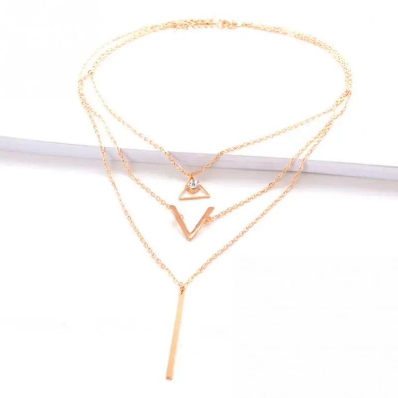 2018 новый шарм Цепочки и ожерелья Jewelry Многослойные колье коренастый заявление