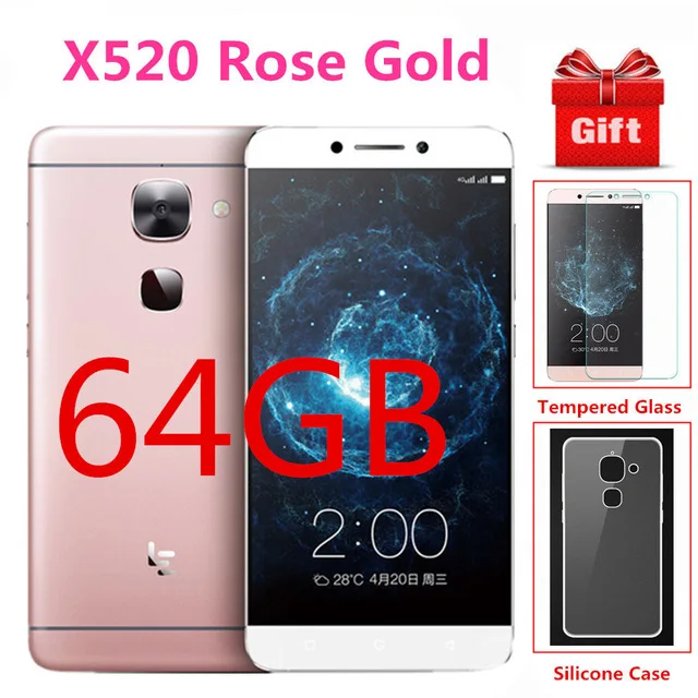 X520 Rose Gold 64G LeEco Letv S3 X522 Le2 X526 X520 3 ГБ ОЗУ 32 ГБ/64 ГБ Snapdragon 652 смартфон 5,5 дюймов Восьмиядерный 3000 мАч 4G мобильный телефон - Цвет: X520 Rose Gold 64G