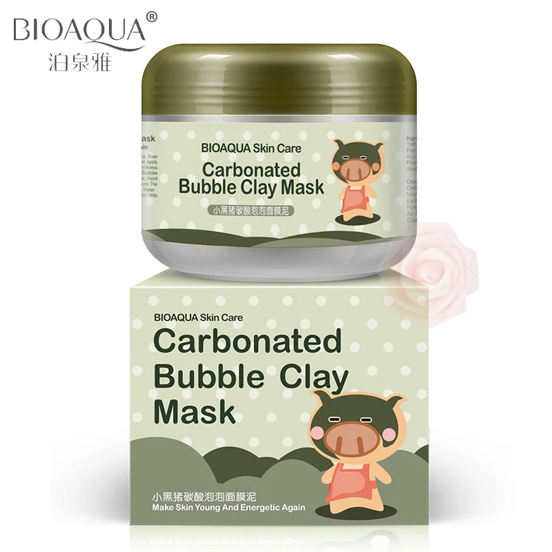 Маленькая черная свинья кислородные пузыри карбонатная грязевая маска уход за