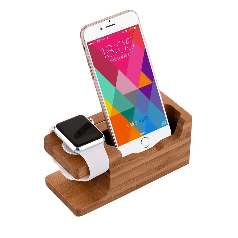 Настольная подставка из бамбука для iPad держатель планшета зарядная док-станция