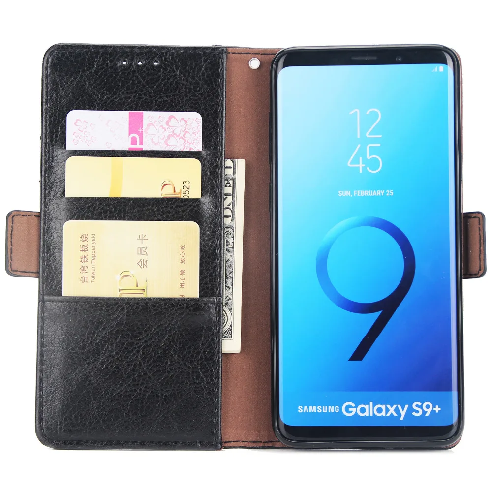 Чехол для Samsung Galaxy S7 edge S7Edge S8 S9 plus s8plus NOTE 8 9 note9 роскошный кожаный кошелек откидной с