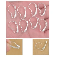 pure 925 sterling silver findings french leverback ear wire hook claps beadings jewellery component fashion accessories