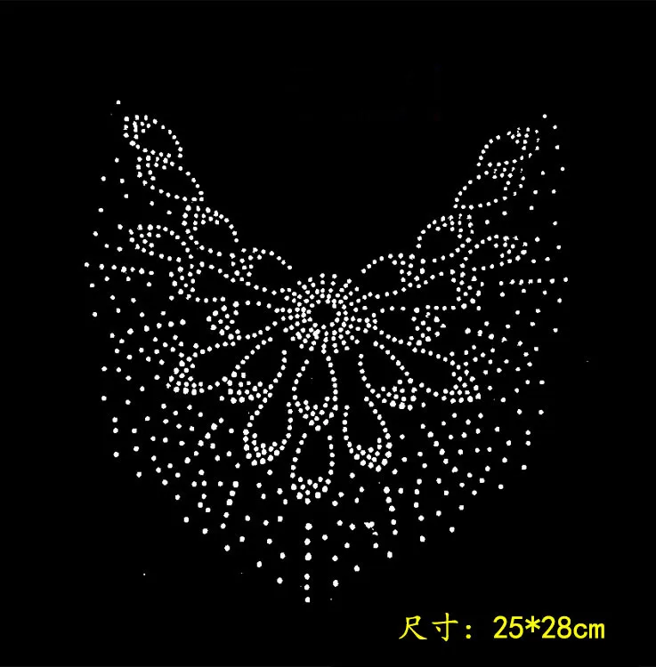 

2pc/lot peacock flower hot fix rhinestone transfer motifs iron on crystal transfers design rhinestone motif for sweater