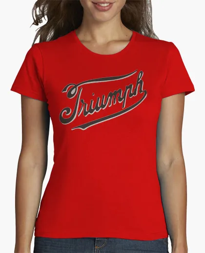 Весна лето Продажа женская футболка TRIUMPH СТАРИННЫЕ девушка Короткие Печати