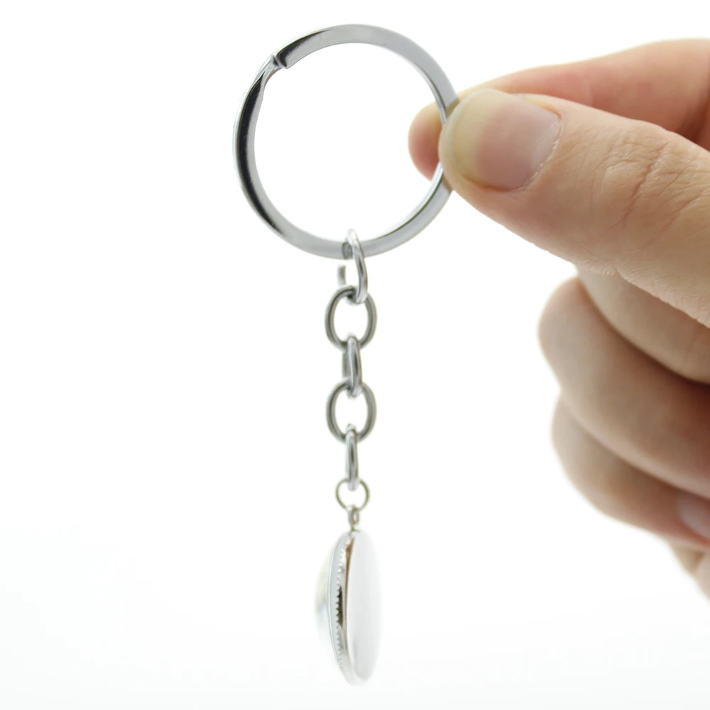 TAFREE naughty Hedgehog Key Chain it play the violin in high heeled shoes Keychain round Glass fashion style metal jewelry H241 | Украшения