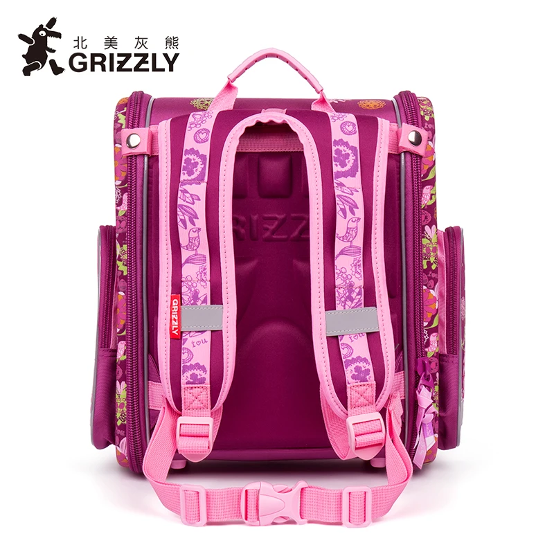 GRIZZLY новинка 2019 модная детская школьная сумка с милым медведем из мультфильма для