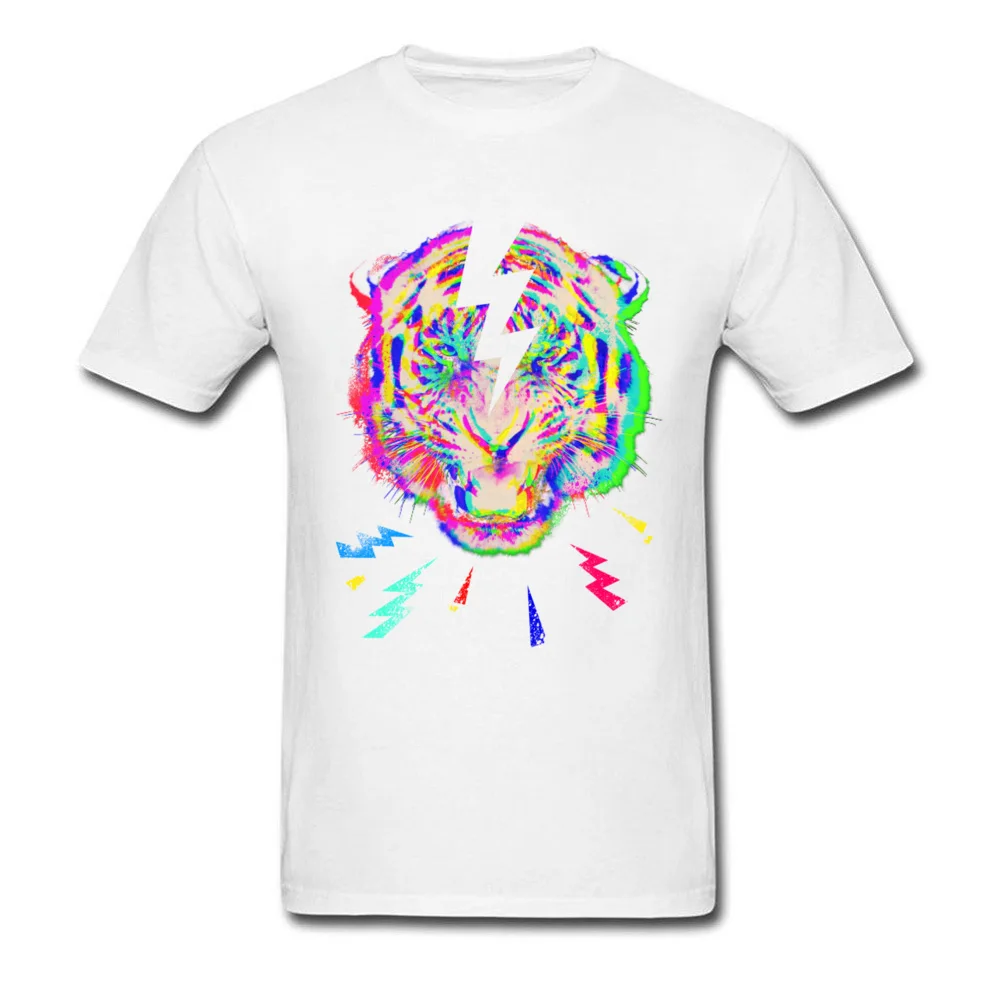 3D Красочные тигровый рев футболки для мужчин Psychedelic вид животных смешные