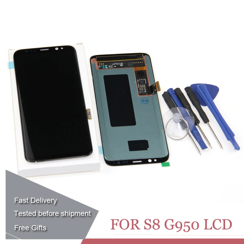 ЖК дисплей с сенсорным экраном и дигитайзером для Samsung Galaxy S8 G950F G950A сменный экран