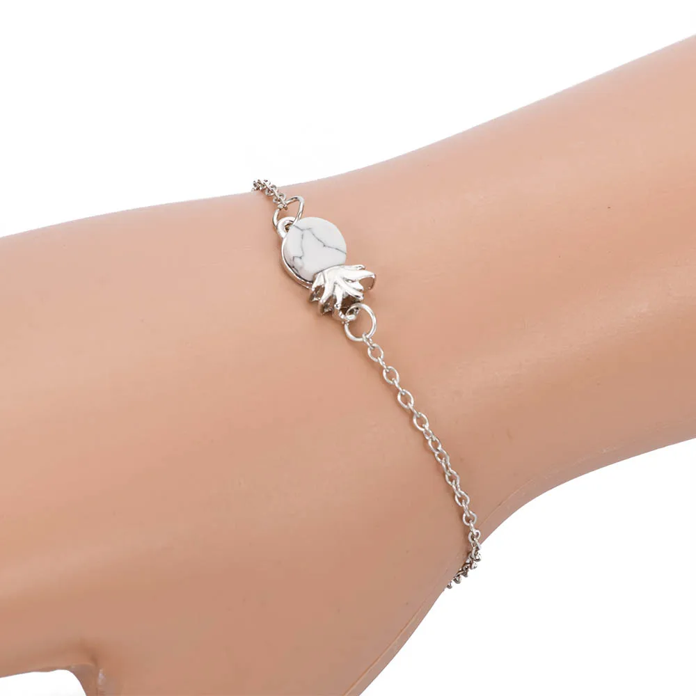 Милый браслет ананас трехмерный дизайн сплав уникальный фруктовый для женщин и