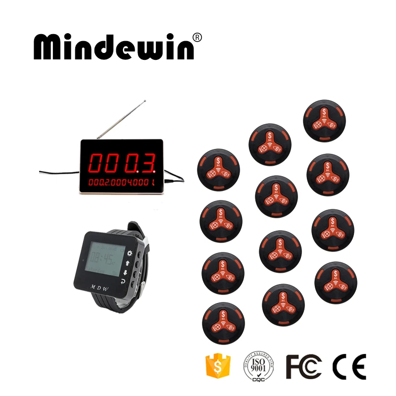 2017 Горячая Распродажа ресторанная Беспроводная система вызова 1 светодиодный