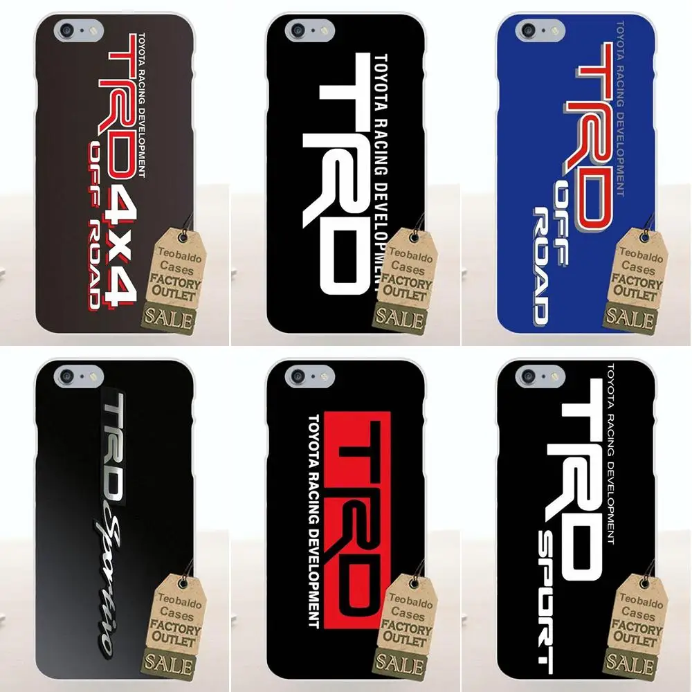 Tpwxnx ТПУ чехол Мобильный автомобиль логотип Trd Toyota Racing для Apple iPhone 4 4S 5 5C SE 6 6S 7 8 Plus X LG