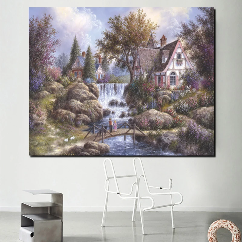 Картина на холсте с пейзажем Thomas Kinkade современный настенный постер для украшения
