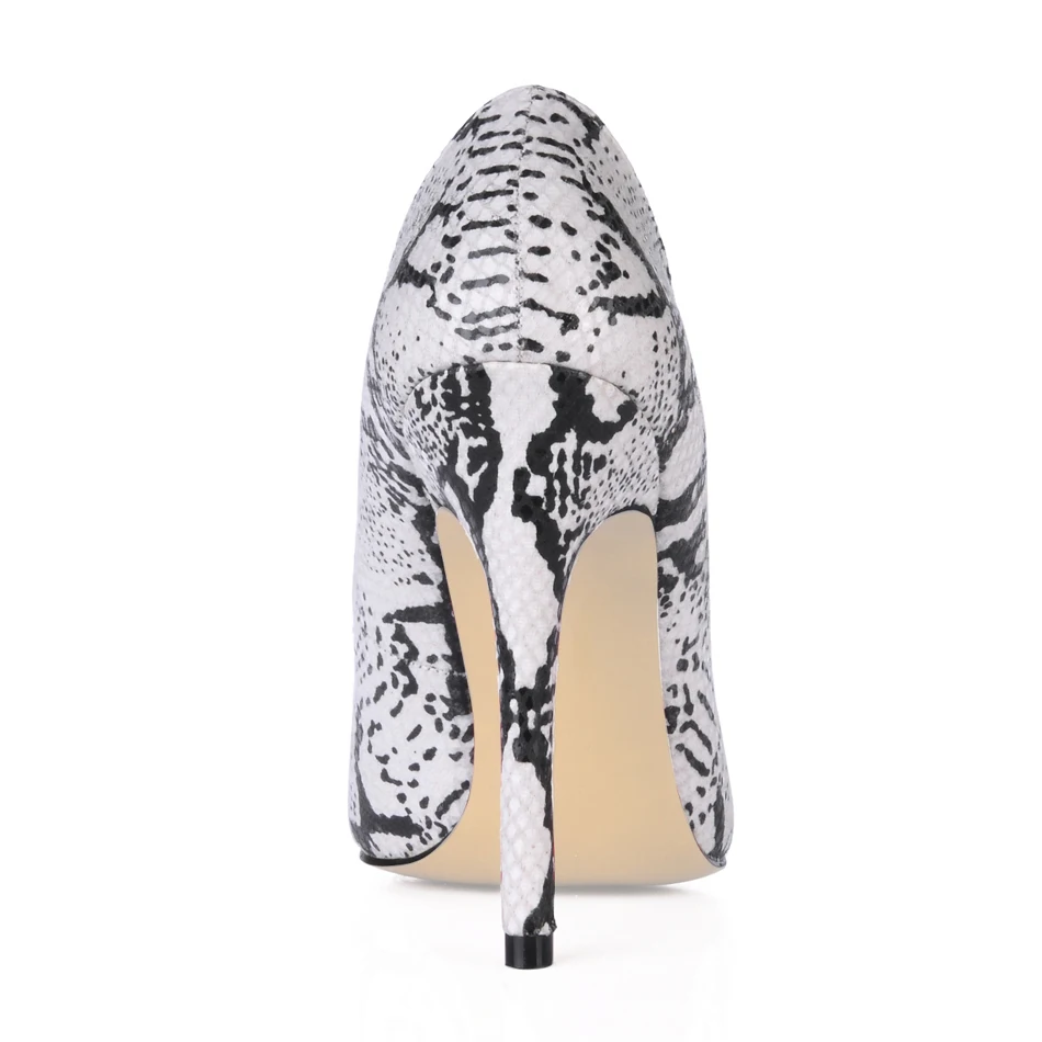 Пикантная обувь из змеиной кожи Вечерние туфли с острым носком на шпильках