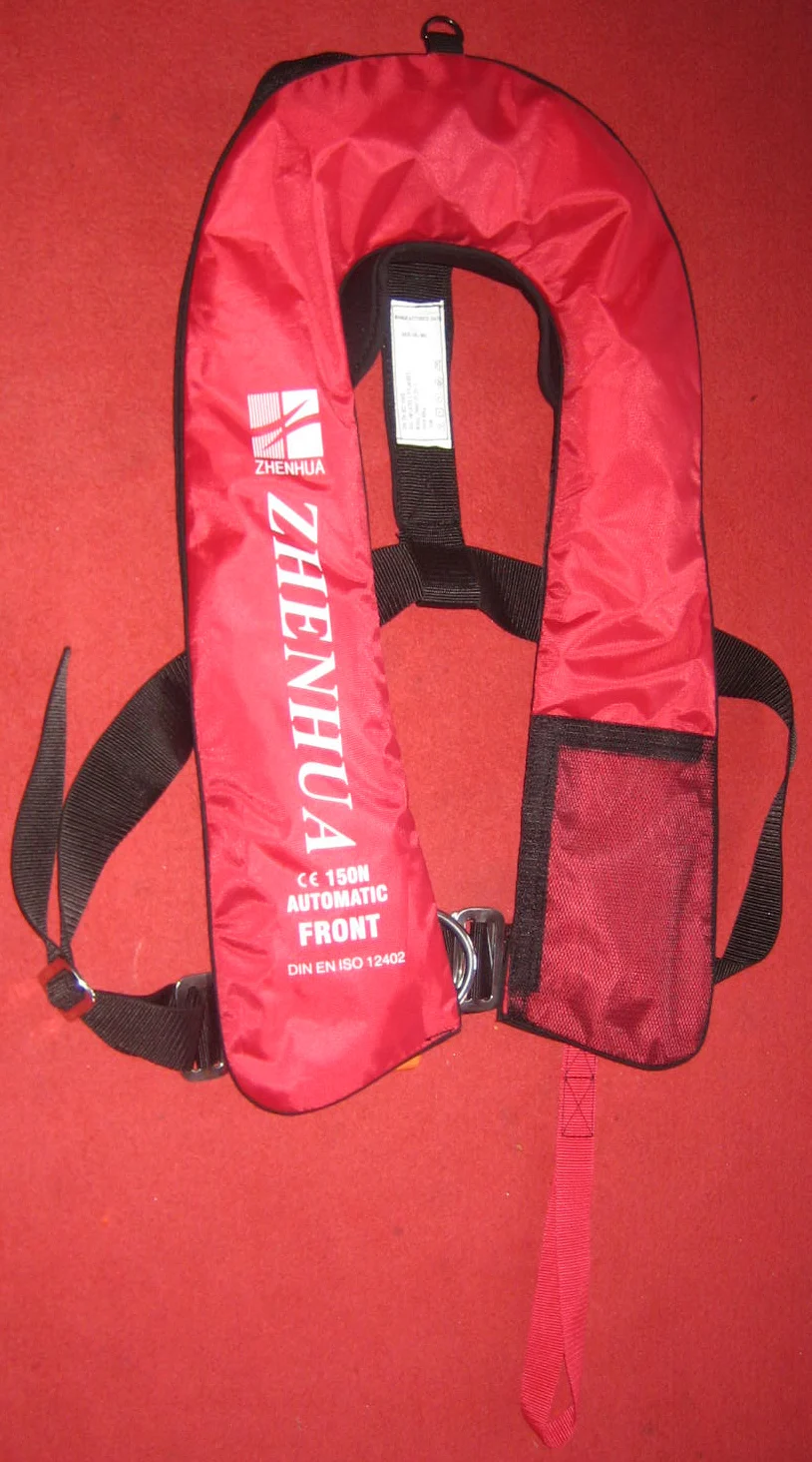 

Free Shipping ISO12402-3 approved Automatic inflatable life jacket PFD marine lifejacket inflate lifejacket 150N buoyancy