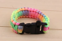 paracord survival bracelet rainbow color outdoor camping tool survival 550 paracord bracelet travel kits