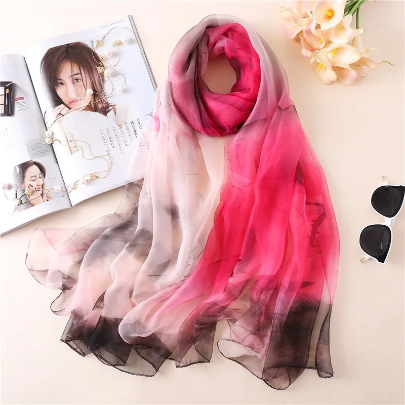 2019 новый модный шарф для женщин шали и обертывания длинный шелк льда пашмины