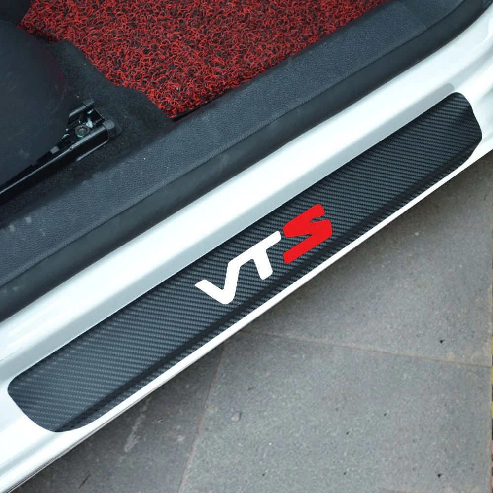 4 шт. автомобильная дверь наклейка s VTS углеродное волокно виниловая Спортивная