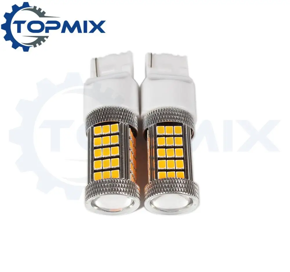 2шт T20 W21W 7440 63 smd 2835 Светодиодный автомобильный тормозной светильник лампа WY21W