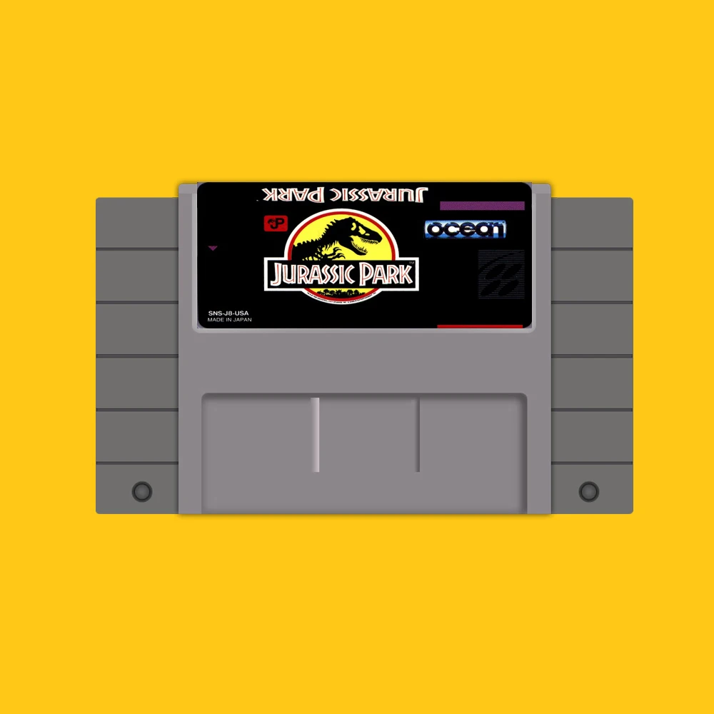 

Jurassic Park 16 bit Big Gray Game Card For USA NTSC Game Player