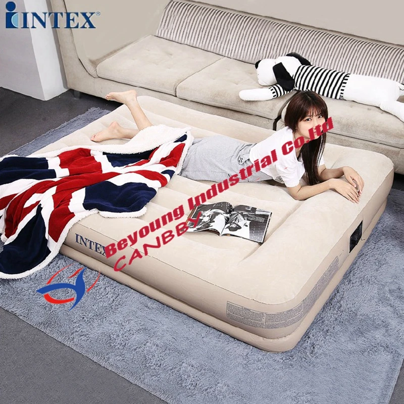 Intex Подушка для отдыха средней высоты надувная кровать Делюкс со встроенной