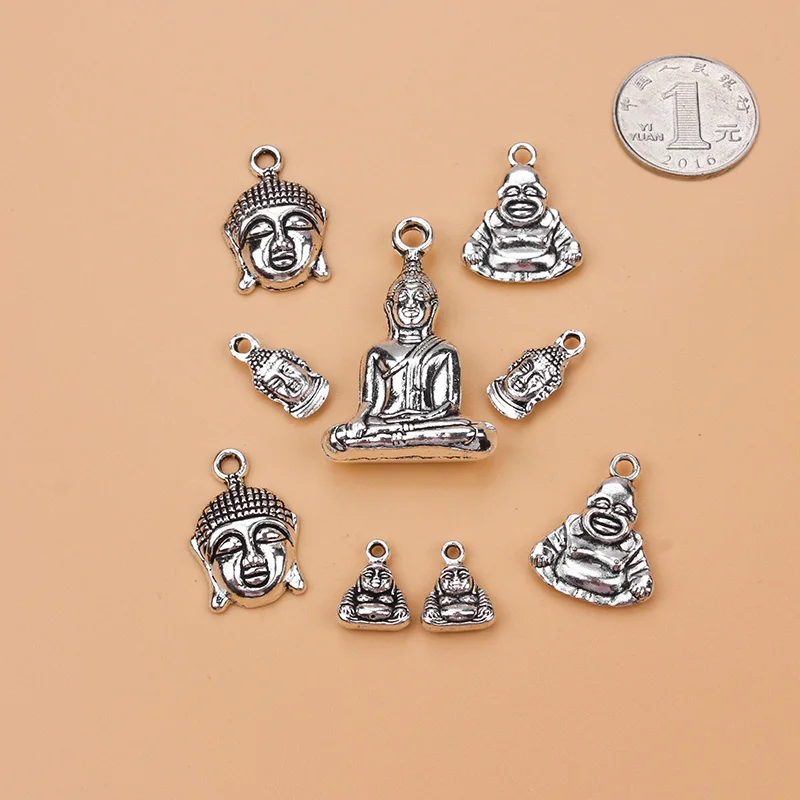 8 шт./лот 20 видов антикварных серебристых браслетов подвески крест из сплава