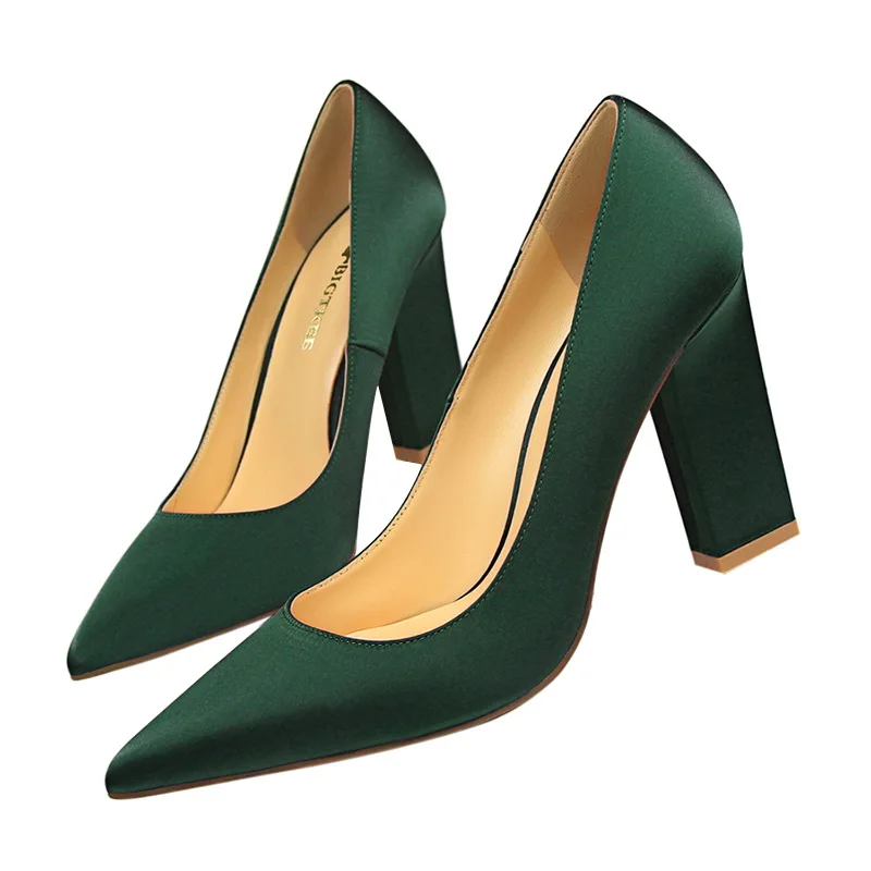 Женские летние туфли лодочки чистого цвета с острым носком модные пикантные