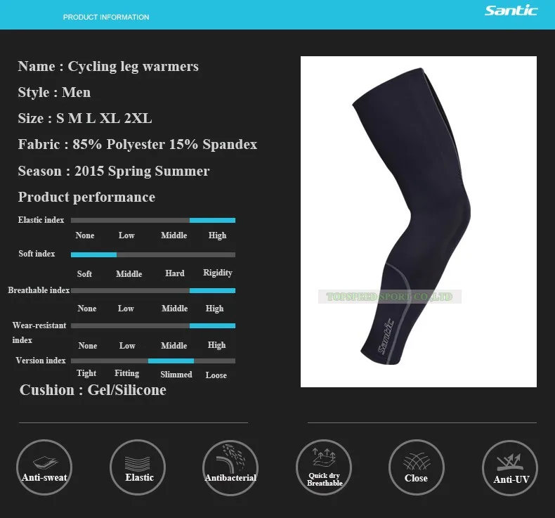 Santic Cycling Leg Warmers Men Women Anti-UV Sun Protective Breathable Leg Cover Mtb Bike Bicycle Sleeve Summer Ciclismo