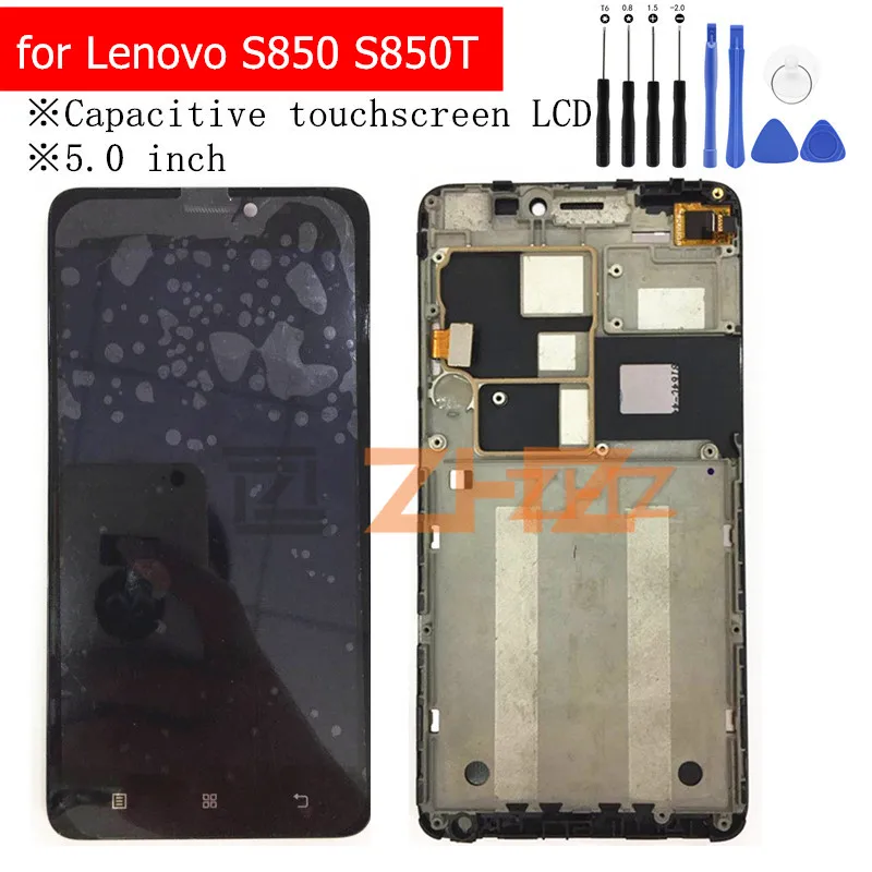 Для Lenovo S850 S850T ЖК дисплей сенсорный экран дигитайзер с рамкой сборка для запасные