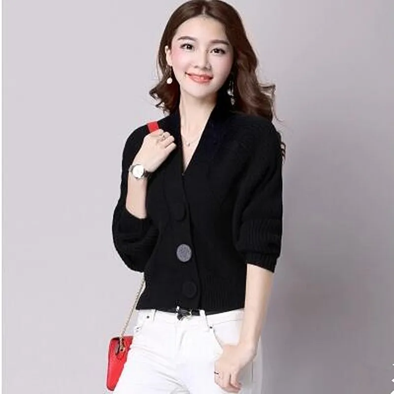 2017 High Quality Brand Autumn Winter Sweater Women Cardigan Loose single Breasted Women's Cashmere 6 colors |