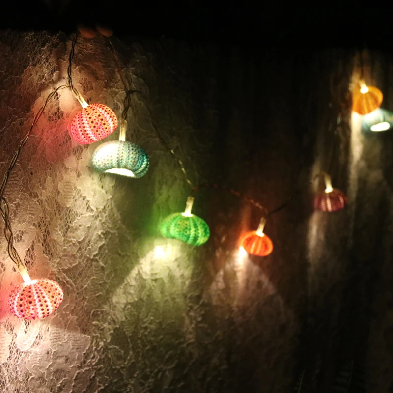 Бесплатная доставка (1 шт./лот) цветная светодиодная гирлянда с морским урчином из