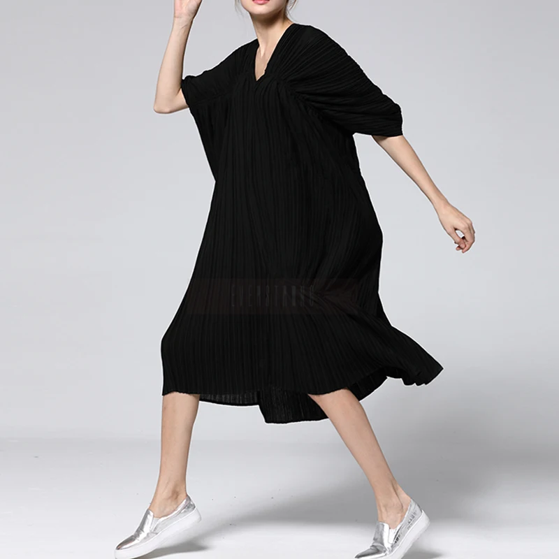 Changpleat 2019 весенне-летний свободный крой женское платье Miyak зимняя обувь со