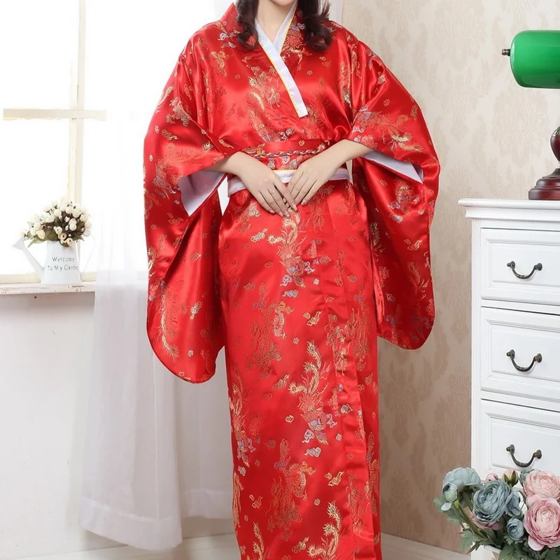 Традиционное японское кимоно женское платье 2019 костюм obi haori geisha традиционные