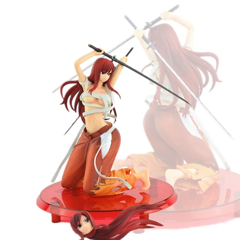 Erza Сказочный хвост фигурка Nendroid игрушка конец фигурка аниме Lucy Star Spirit Magister платье Erza аниме модель для взрослых - Цвет: Erza