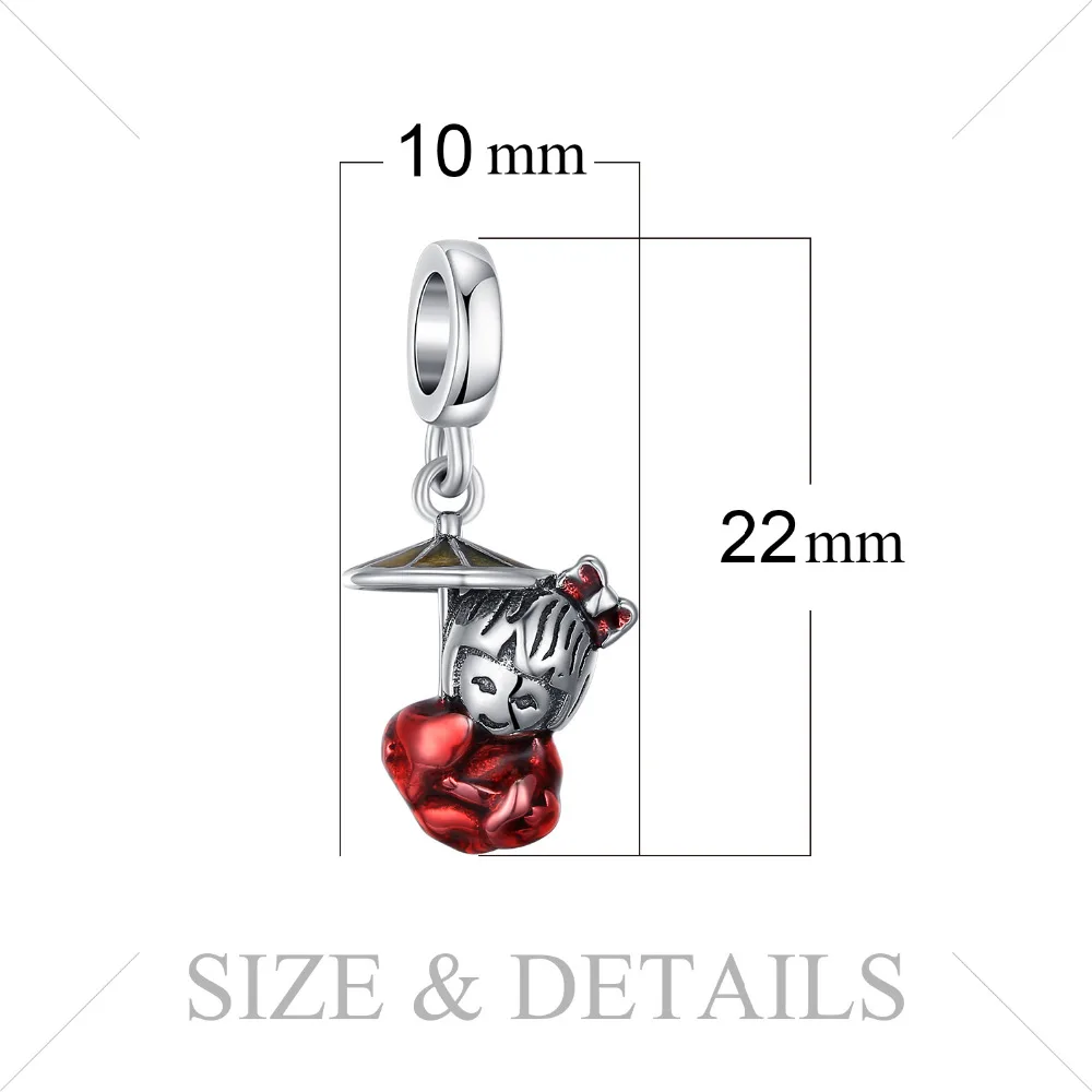 JewelryPalace Винтаж 925 пробы серебро японский зонтик для девочек мотаться шариках Fit Браслеты Новая горячая Распродажа для Для женщин
