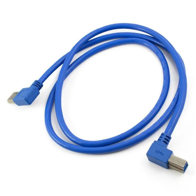 LBSC 3 фута USB 3,0 A штекер 90 градусов прямой угол-USB 3,0 B Мужской прямоугольный кабель