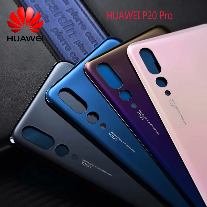 100% оригинальный чехол для задней крышки аккумулятора HUAWEI P20 Pro пк + стеклянная