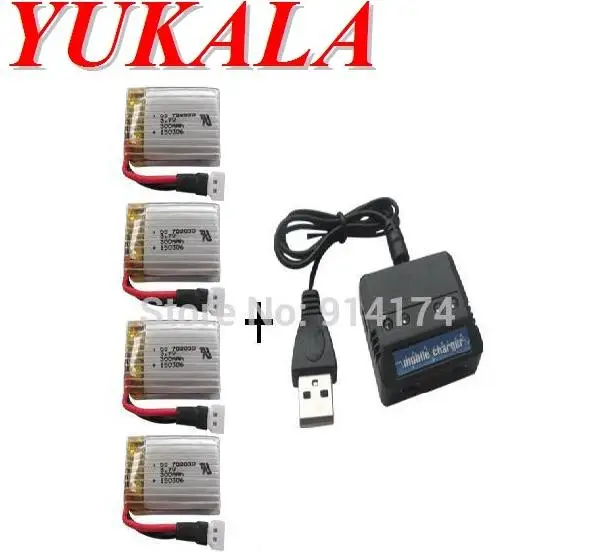 Аккумулятор Lipo 3 7 в 300 мАч с зарядным устройством для U816 U830 F180 E55 FQ777 FQ17W H107 X11C