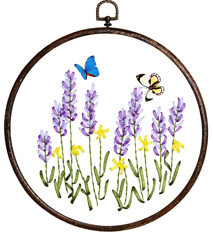 flowers 8 30x30 см Элегантные цветы лента вышивка комплект пятен живопись рукоделие комплект DIY ручной рукоделие искусство домашнего декора - Цвет: flowers 8