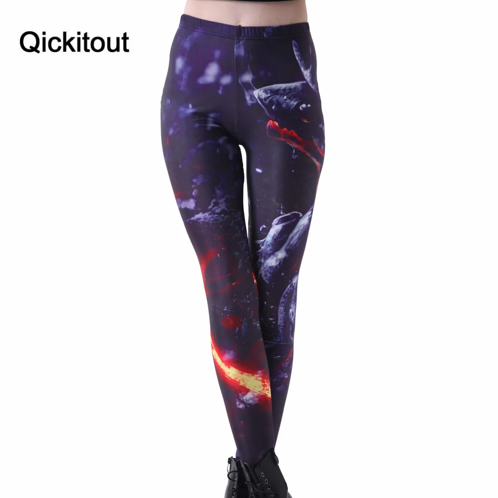 Дропшиппинг леггинсы для фитнеса с принтом женщин дьявол пещеры цифровым синие