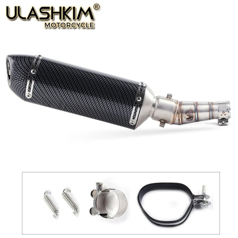 

Exhaust System Slip On Muffler Pipe Link Middle Pipe Escape Slip On For Kawasaki Ninja 300 250R Z300 250 2008-2017