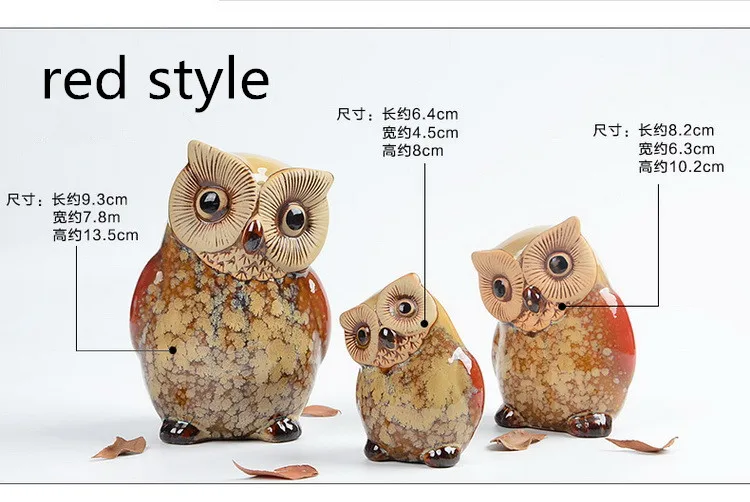 3 шт. фарфоровые фигурки Совы в ретро стиле|Статуэтки и миниатюры| |