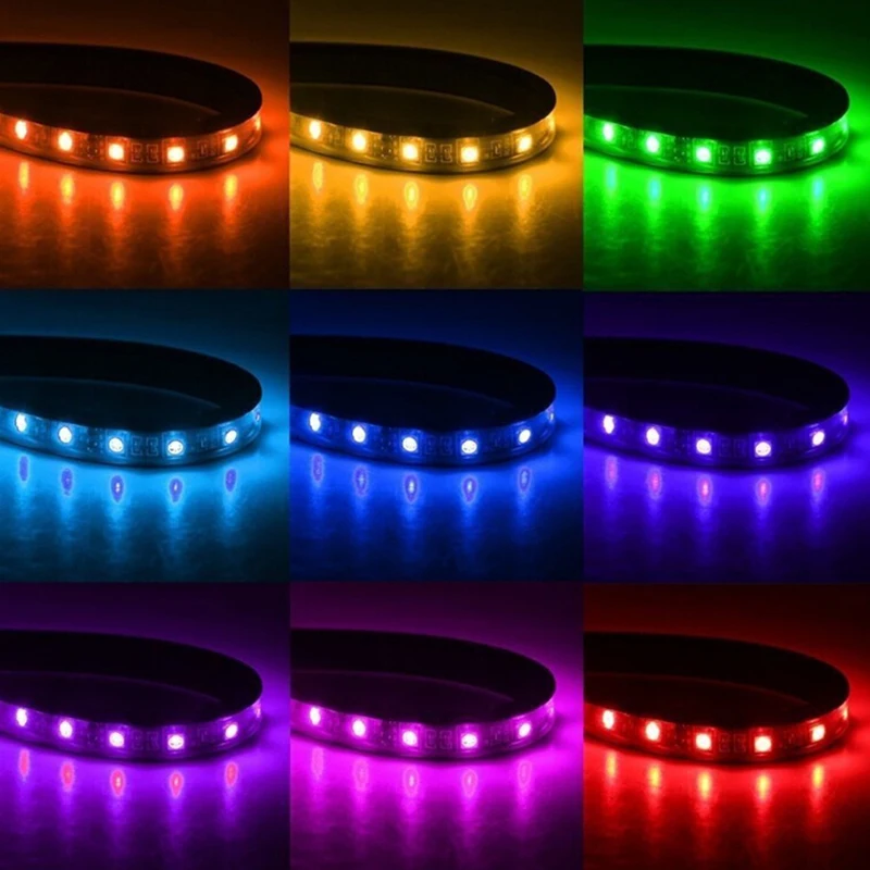 USB зарядное устройство Декор лампа 12LED RGB интерьер автомобиля атмосфера Footwell