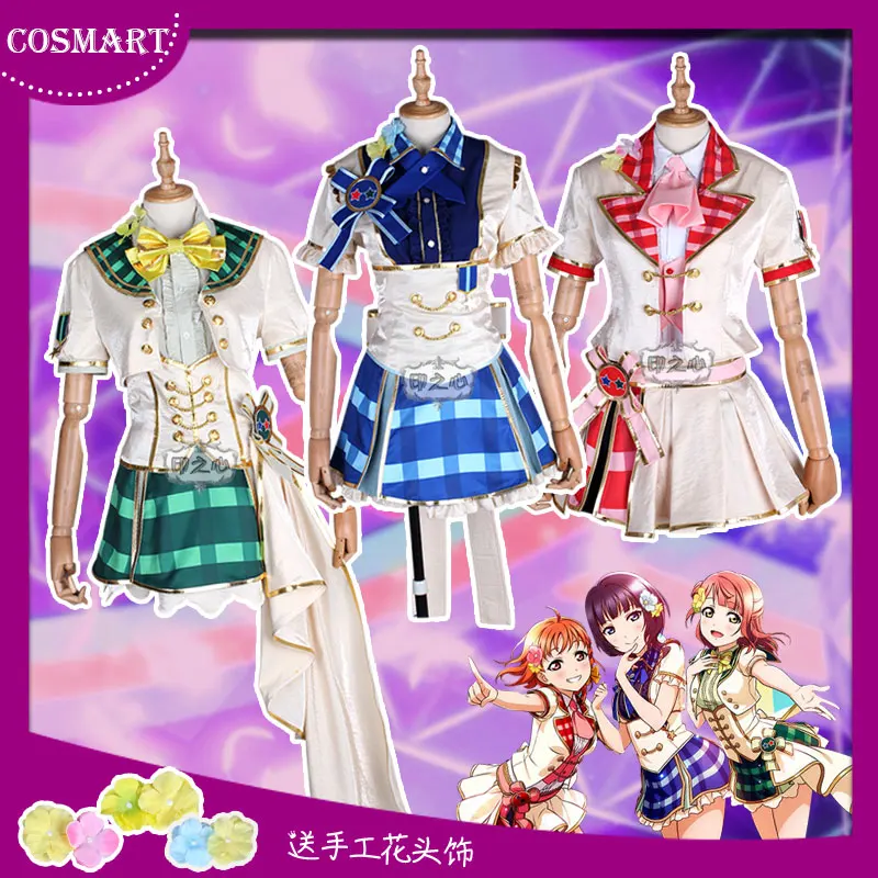 

Anime Lovelive!Chika Mari All Stars SIF School Idol Festival Cosplay Costume Uniform Dress Halloween Suit For Women Outfit New