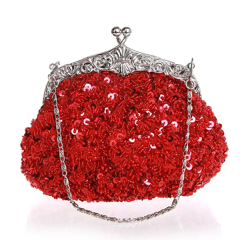 Модная белая китайская женская сумочка из бисера банкетная вечерняя кошелек для