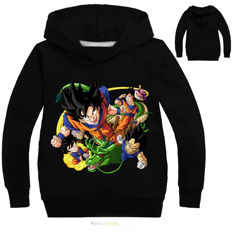 Vestidos Толстовки для Обувь мальчиков и девочек Dragon Ball Z мультфильм печати с