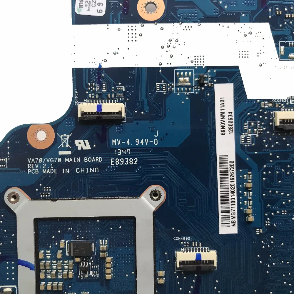 Материнская плата VA70/VG70 REV2.1 для ACER материнская ноутбуков PGA989 NB MG711.001 DDR3 E1-731 |