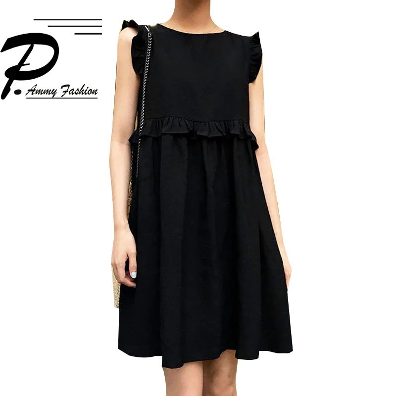 Супер Ощущение сердце Машина маленькое черное платье 2019 летнее модное