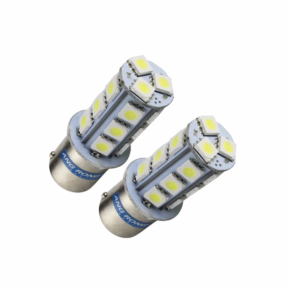 Автомобильные светодиодные лампы ANGRONG 2x1156 BA15S P21W R5W R10W 18 SMD для заднего хода |